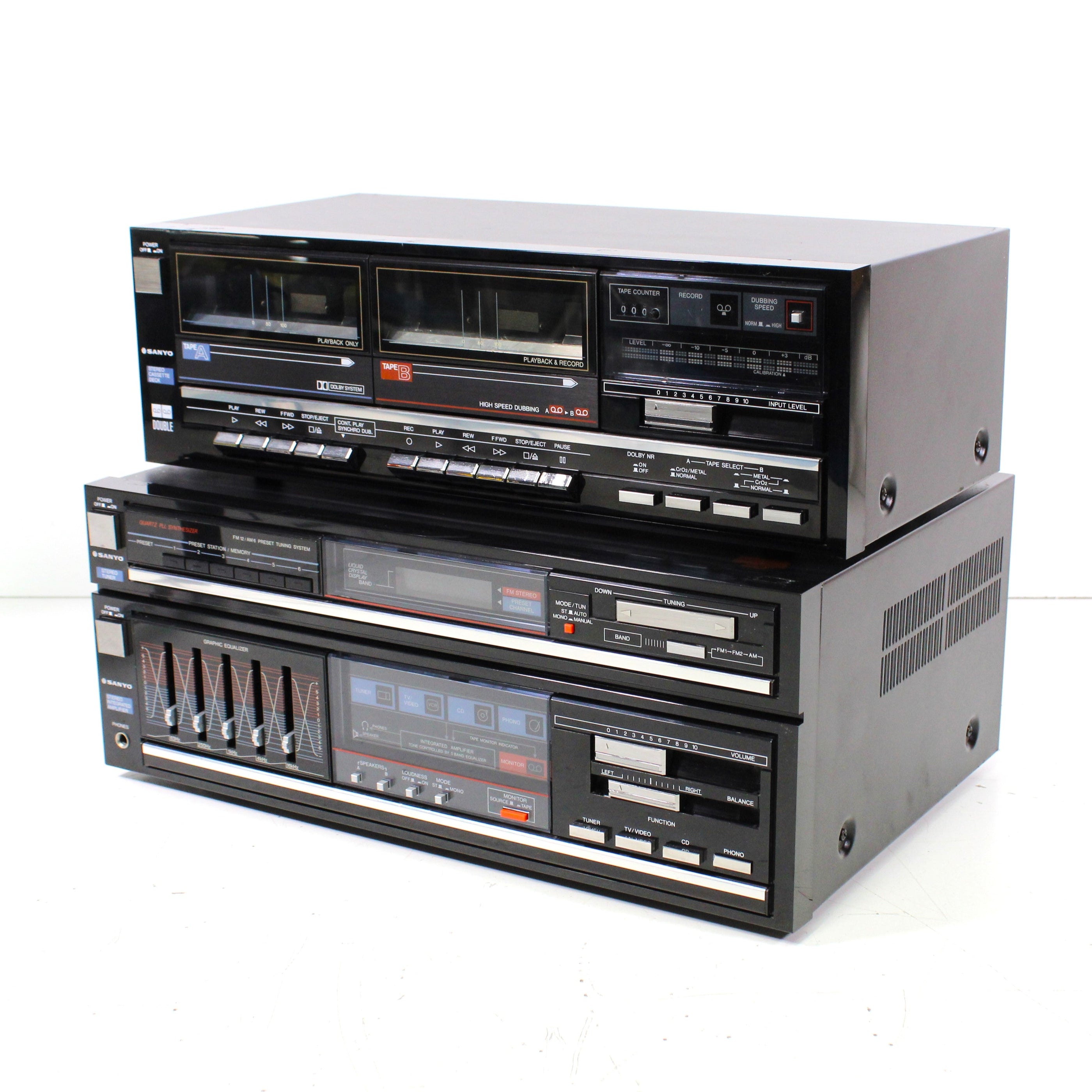 Sanyo Bundle System RDW685 Cassette Deck and DCX685 Stereo Receiver (1 ...