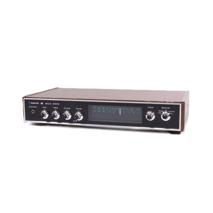Sanyo DC-R12P Vintage AM/FM Stereo Receiver Woodgrain Cabinet Phono-Audio & Video Receivers-SpenCertified-vintage-refurbished-electronics