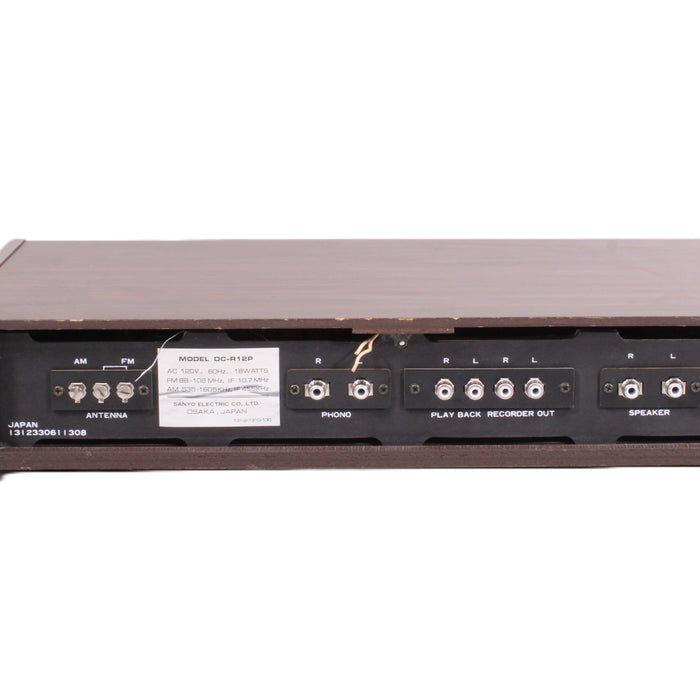 Sanyo DC-R12P Vintage AM/FM Stereo Receiver Woodgrain Cabinet Phono-Audio & Video Receivers-SpenCertified-vintage-refurbished-electronics
