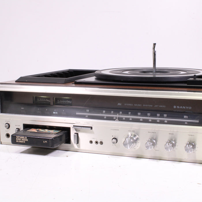 Sanyo JXT6830 Stereo Record Player 8-Track Receiver AM/FM Turntable System-Turntables & Record Players-SpenCertified-vintage-refurbished-electronics