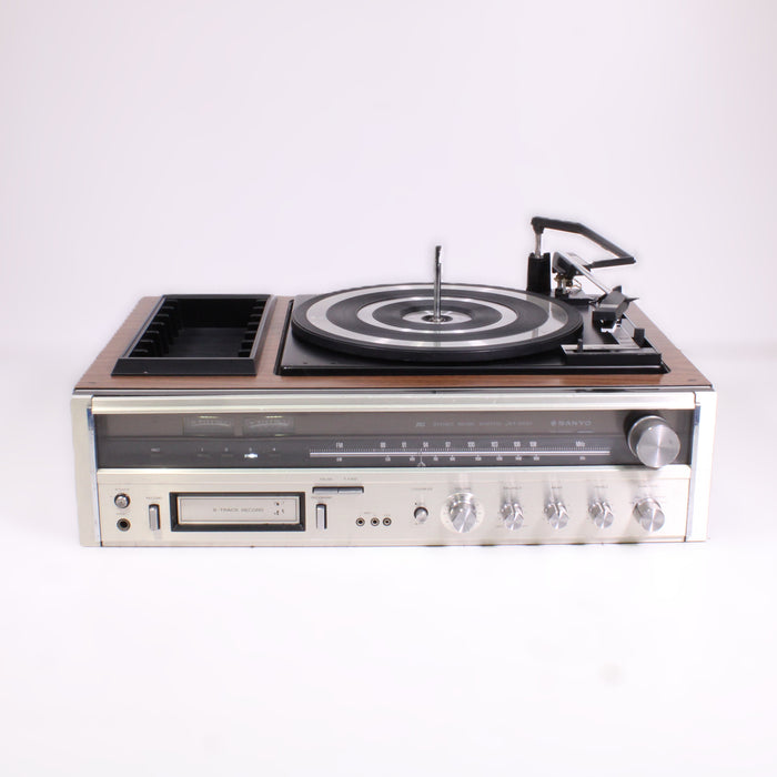 Sanyo JXT6830 Stereo Record Player 8-Track Receiver AM/FM Turntable System-Turntables & Record Players-SpenCertified-vintage-refurbished-electronics