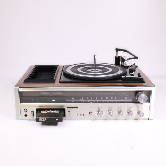 Sanyo JXT6830 Stereo Record Player 8-Track Receiver AM/FM Turntable System-Turntables & Record Players-SpenCertified-vintage-refurbished-electronics