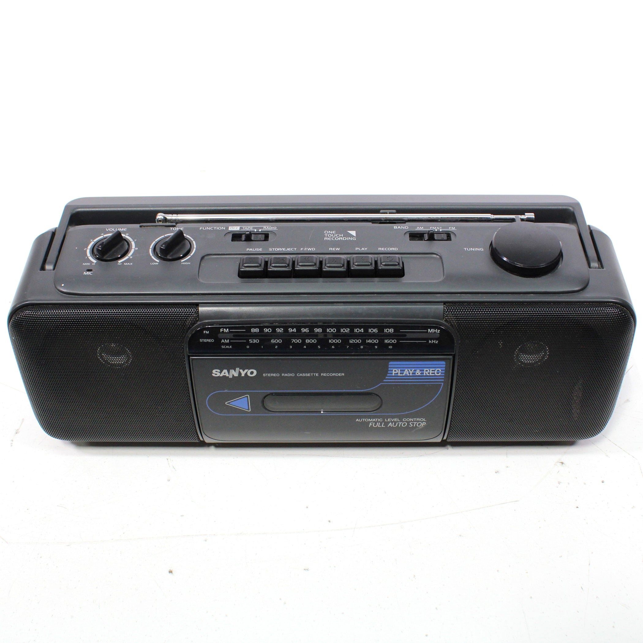 Sanyo M 7033F Portable AM FM Stereo Radio Cassette Recorder Boombox ...