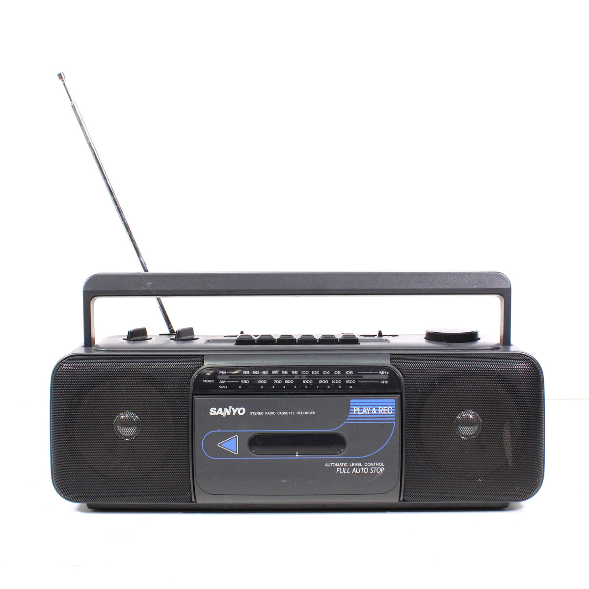 Sanyo M 7033F Portable AM FM Stereo Radio Cassette Recorder Boombox ...