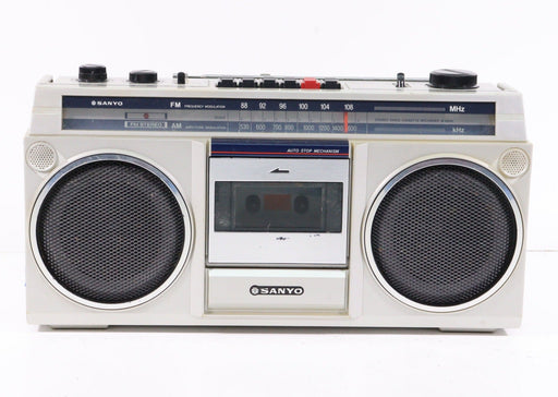 Sanyo M 9800 Portable AM FM Stereo Radio Cassette Recorder (TAPE WON'T SPIN)-Radios-SpenCertified-vintage-refurbished-electronics