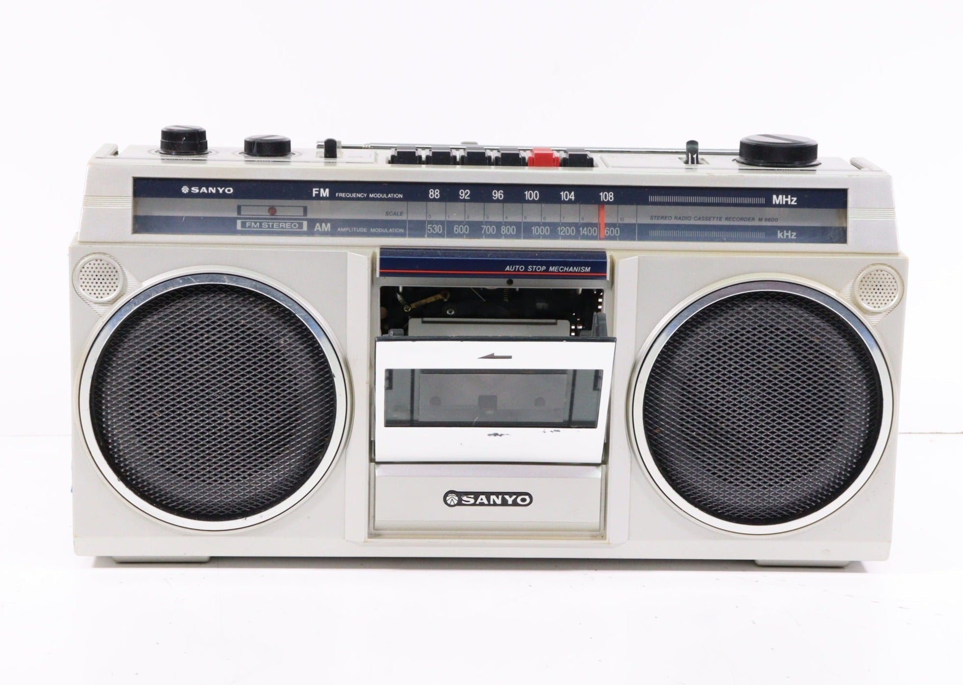 Sanyo M 9800 Portable AM FM Stereo Radio Cassette Recorder — SpenCertified