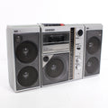 Sanyo M 9818 Portable Boombox AM FM Radio Cassette Player Recorder (1983)