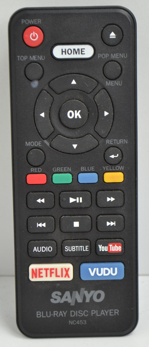 Sanyo NC453 Blu-Ray Disc Player / BD Remote Control PLAYER FWBP706F FWBP706FA FWBP706FC-Remote-SpenCertified-refurbished-vintage-electonics