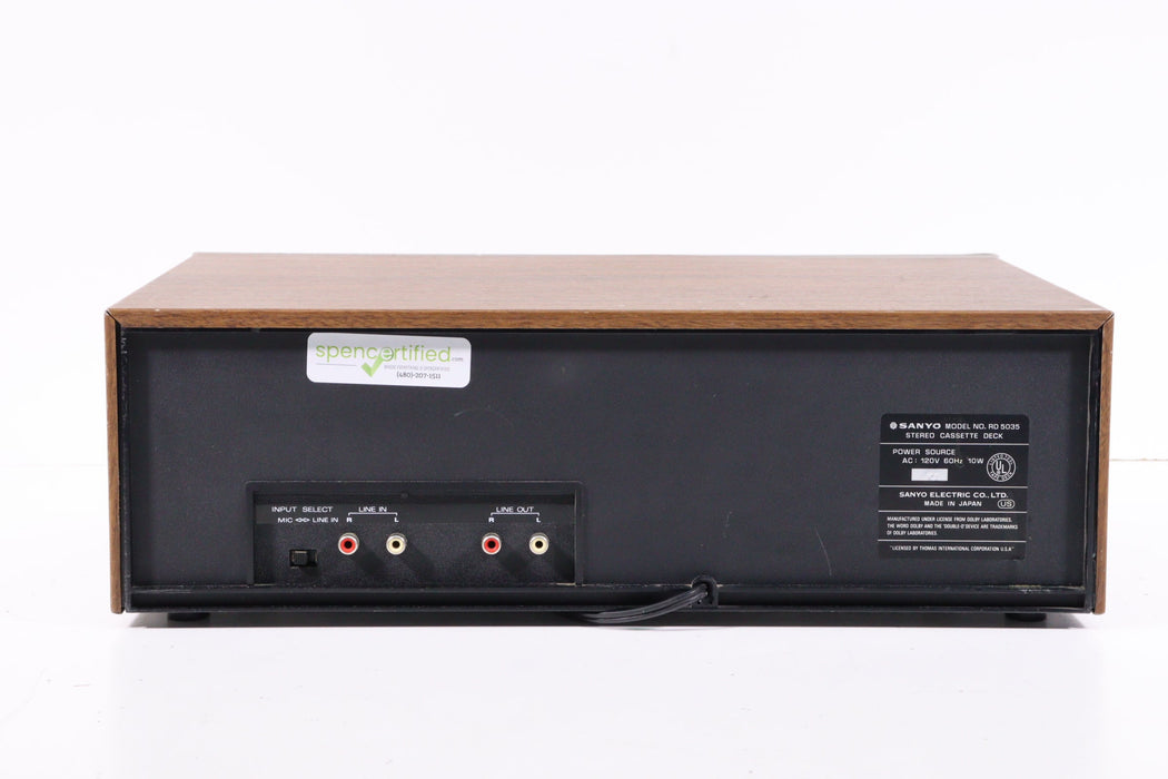 Sanyo RD 5035 Stereo Cassette Deck (WON'T PLAY)-Cassette Players & Recorders-SpenCertified-vintage-refurbished-electronics