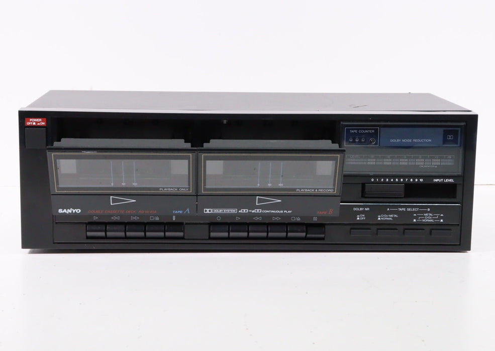 Sanyo RD W41A Double Cassette Tape Deck-Cassette Players & Recorders-SpenCertified-vintage-refurbished-electronics
