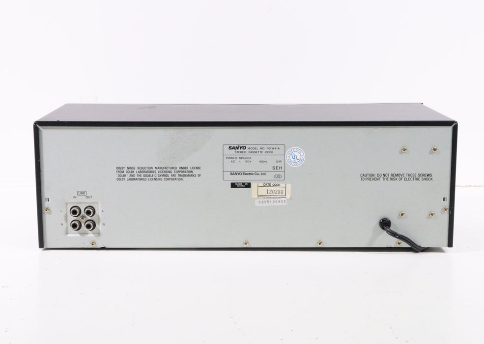 Sanyo RD W41A Double Cassette Tape Deck-Cassette Players & Recorders-SpenCertified-vintage-refurbished-electronics