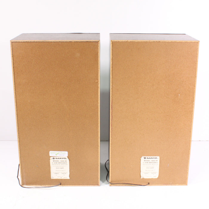 Sanyo SSG-80 Vintage Floor Speakers Made in USA-Speakers-SpenCertified-vintage-refurbished-electronics