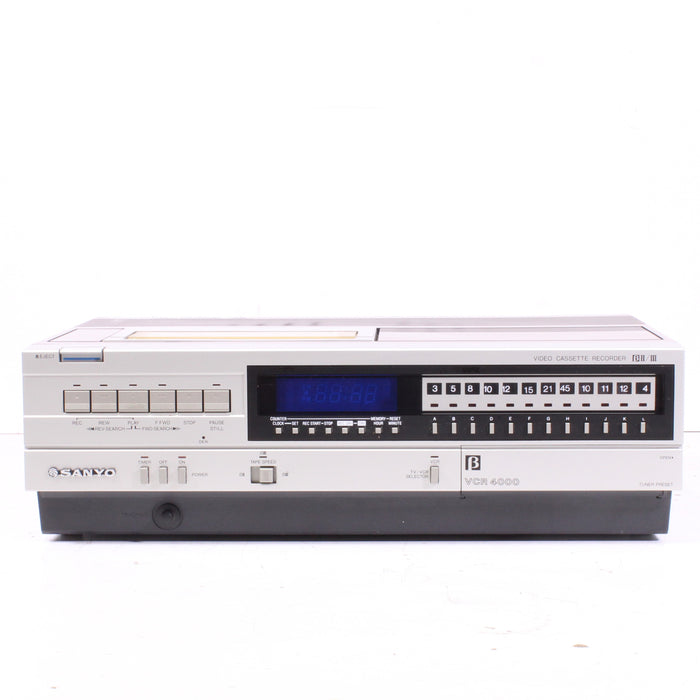 Sanyo VCR 4000 Betacord Top-Loading Betamax Video Cassette Recorder-Betamax Player-SpenCertified-vintage-refurbished-electronics