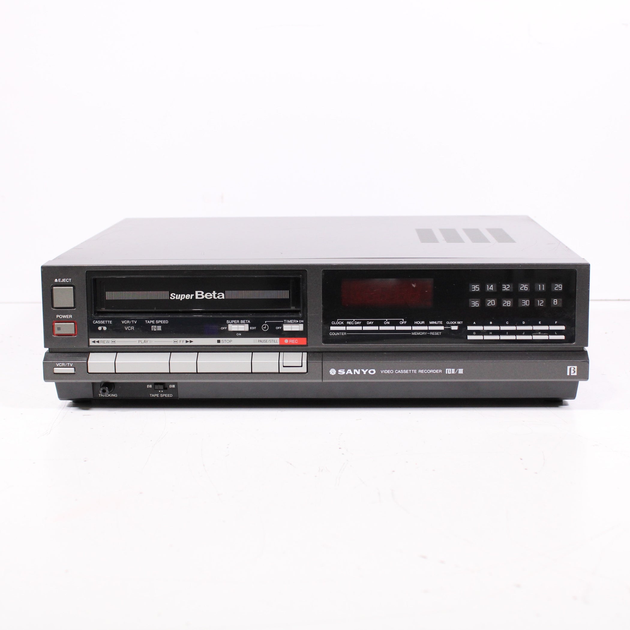 Sanyo VCR 4027 SuperBeta Betamax Video Tape Recorder Player Black (198 ...