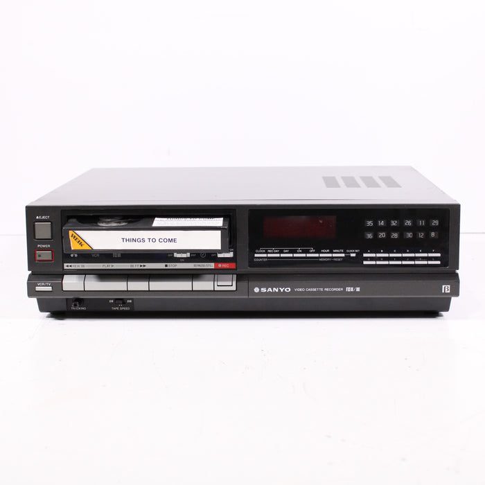 Sanyo VCR 4027 SuperBeta Betamax Video Tape Recorder Player Black (1986)-Betamax Player-SpenCertified-vintage-refurbished-electronics