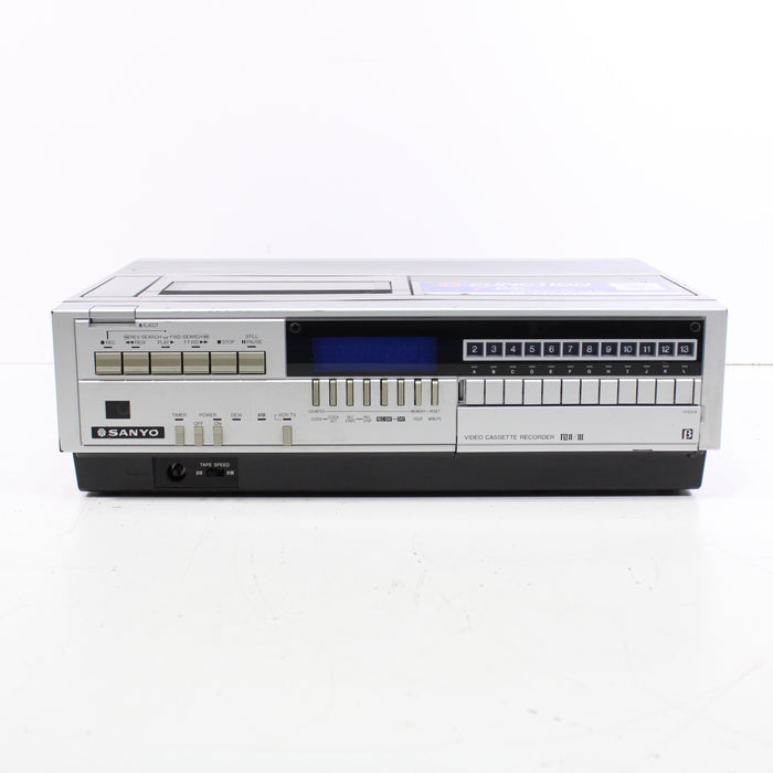 Sanyo VCR 4600 Betamax Video Tape Recorder Player Silver (1984)-Betamax Player-SpenCertified-vintage-refurbished-electronics