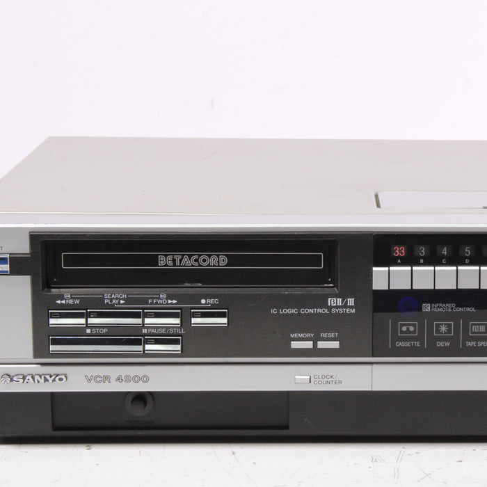 Sanyo VCR-4900 Betacord Beta Hi-Fi VCR 2-Head Recorder (1983)-Betamax Player-SpenCertified-vintage-refurbished-electronics
