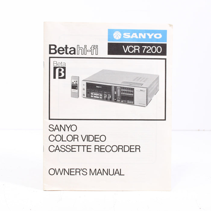 Sanyo VCR7200 Betamax Video Tape Recorder Player Silver with Remote (1984)-Betamax Player-SpenCertified-vintage-refurbished-electronics