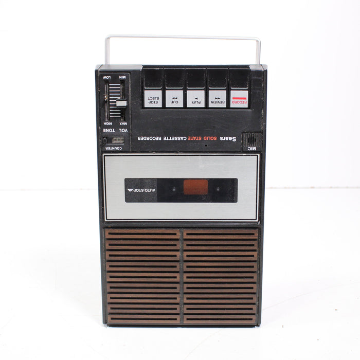 Sears 799.21672500 Solid State Cassette Recorder Player Wood Grain (AS IS)-Cassette Players & Recorders-SpenCertified-vintage-refurbished-electronics