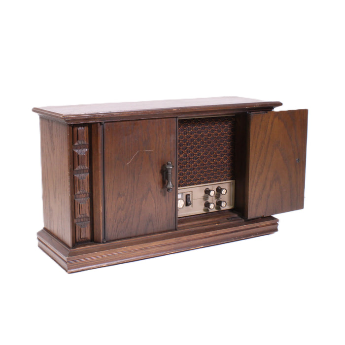 Sears Silvertone Solid State AM/FM Table Radio Wood Cabinet Phono Input Vintage-Radios-SpenCertified-vintage-refurbished-electronics