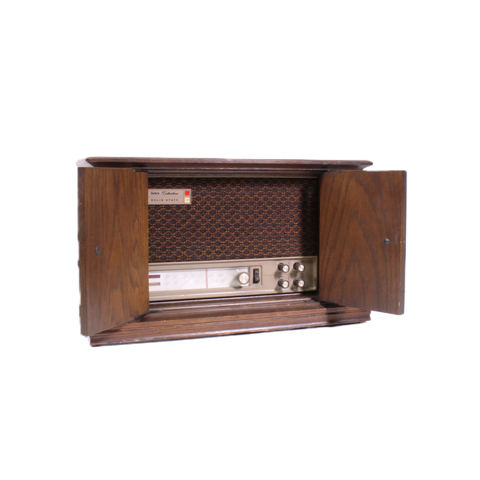 Sears Silvertone Solid State AM/FM Table Radio Wood Cabinet Phono Input Vintage-Radios-SpenCertified-vintage-refurbished-electronics