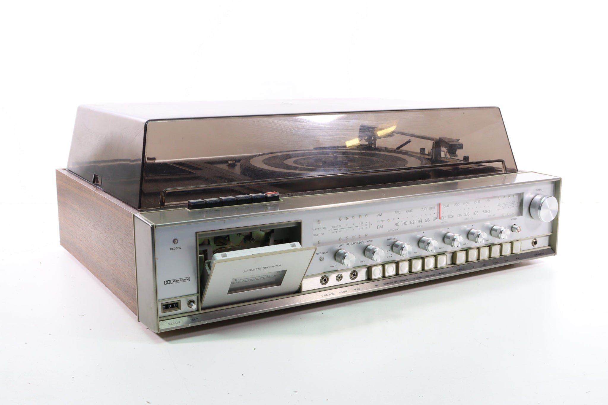 Sears Solid State AM/FM Stereo System Record Player with Cassette Reco