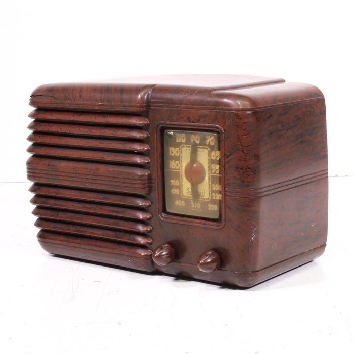 Sentinel 240-W Vintage AM FM Tabletop Tube Radio (1940s) (AS IS)-Radios-SpenCertified-vintage-refurbished-electronics