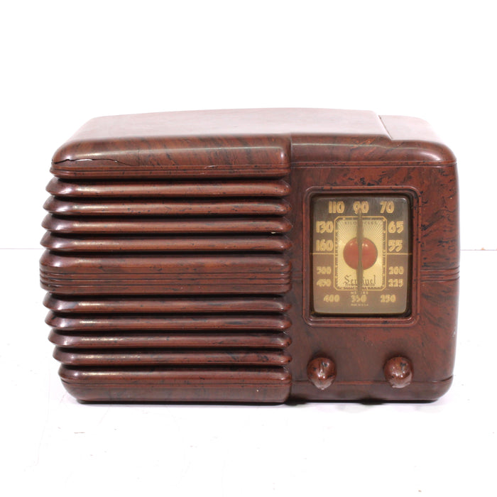 Sentinel 240-W Vintage AM FM Tabletop Tube Radio (1940s) (AS IS)-Radios-SpenCertified-vintage-refurbished-electronics