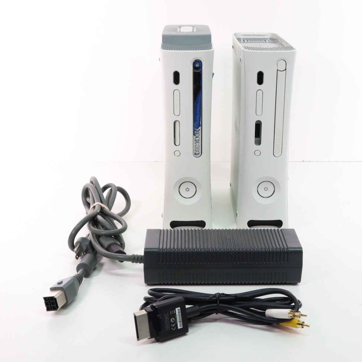 Set of 2 XBOX 360 White Gaming Consoles With Component Cable (ONE CONS ...