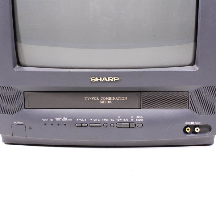 Sharp 13VT-L100 13" CRT Television TV VCR Combo RF, Mono AV Inputs (1999) (AS IS)-Televisions-SpenCertified-vintage-refurbished-electronics