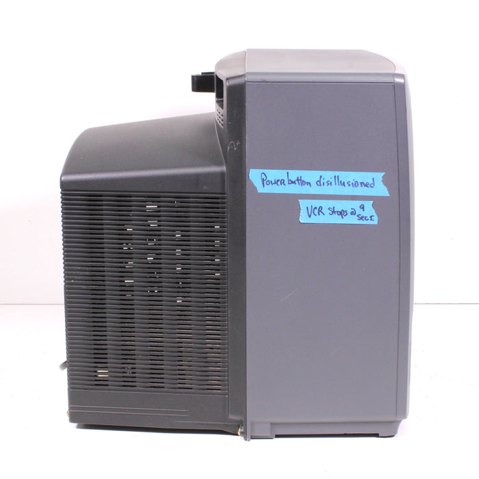 Sharp 13VT-L100 13" CRT Television TV VCR Combo RF, Mono AV Inputs (1999) (AS IS)-Televisions-SpenCertified-vintage-refurbished-electronics