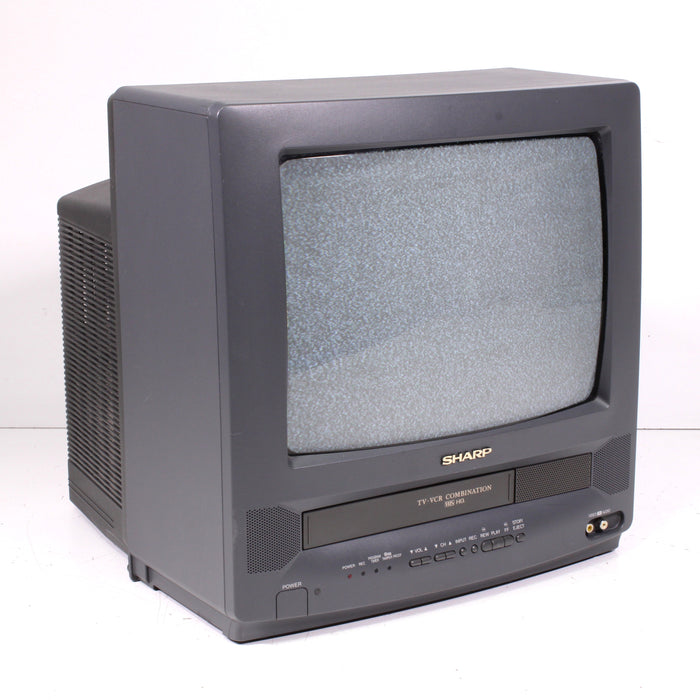 Sharp 13VT-L100 13" CRT Television TV VCR Combo RF, Mono AV Inputs (1999) (AS IS)-Televisions-SpenCertified-vintage-refurbished-electronics