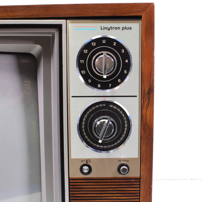 Sharp 25J01 25" CRT Color Television Linytron Plus Retro Wood Case (1984)-Televisions-SpenCertified-vintage-refurbished-electronics