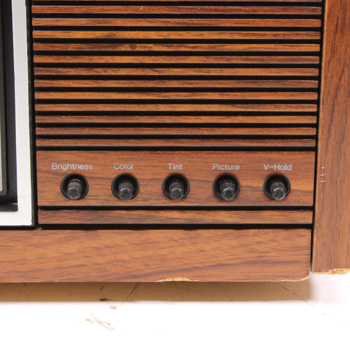 Sharp 25J01 25" CRT Color Television Linytron Plus Retro Wood Case (1984)-Televisions-SpenCertified-vintage-refurbished-electronics