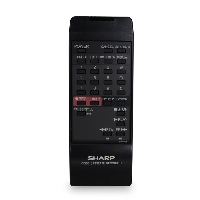 Sharp G0774GE - Video Cassette Recorder - Remote Control-Remote-SpenCertified-refurbished-vintage-electonics