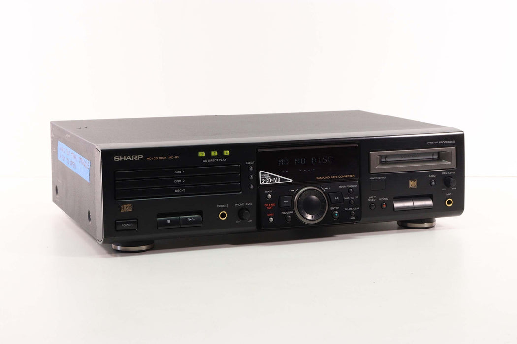 Sharp MD-R3 MD/CD Deck (AS IS) (NO REMOTE)-CD Players & Recorders-SpenCertified-vintage-refurbished-electronics