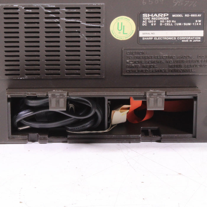 Sharp RD-665AV Portable Stereo Cassette Deck Vintage-Cassette Players & Recorders-SpenCertified-vintage-refurbished-electronics