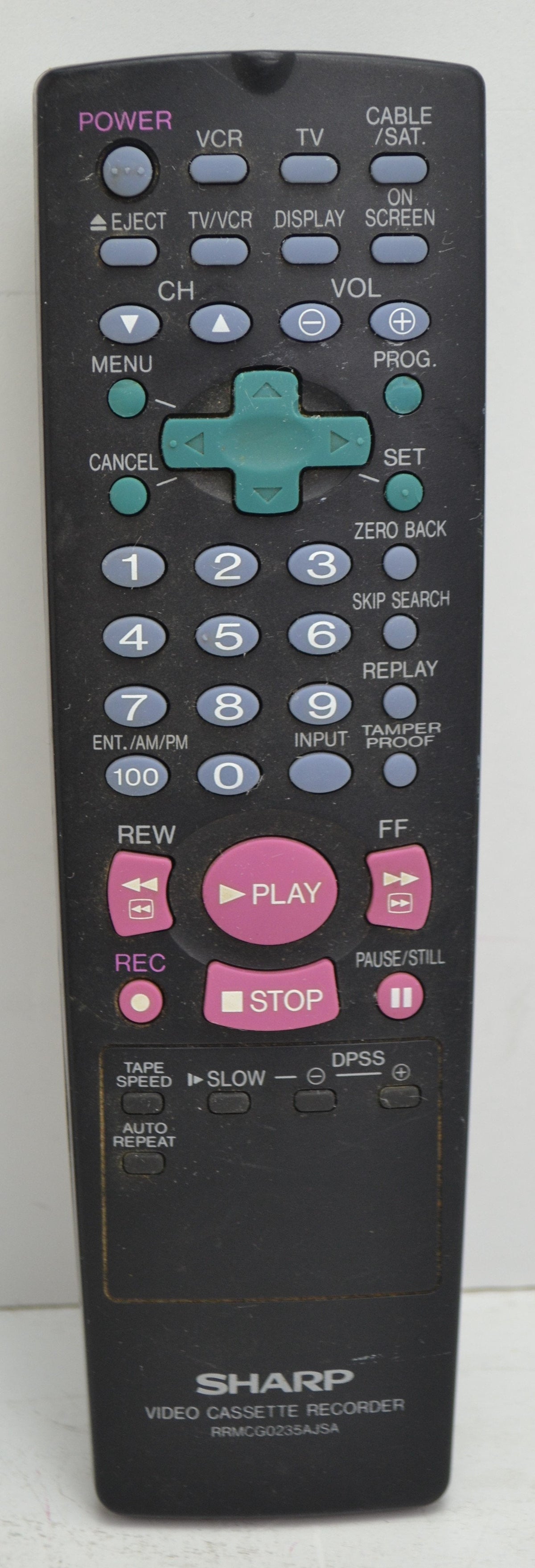 Sharp RRMCG0235AJSA Remote Control for TV VCR VC-H992UA and More ...