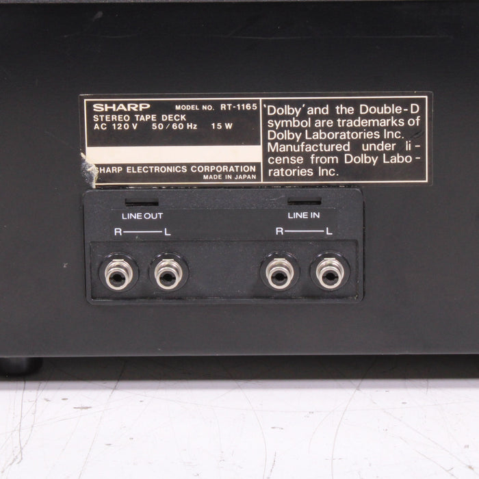 Sharp RT-1165 Stereo Cassette Deck Dolby NR Silver Face Vintage-Cassette Players & Recorders-SpenCertified-vintage-refurbished-electronics