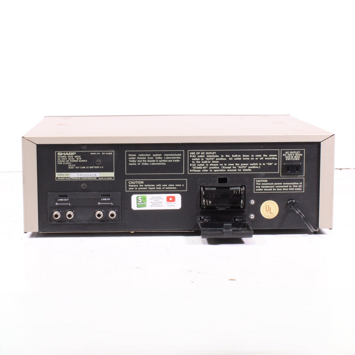 Sharp RT-4488 Computer Controlled Stereo Cassette Deck-Cassette Players & Recorders-SpenCertified-vintage-refurbished-electronics