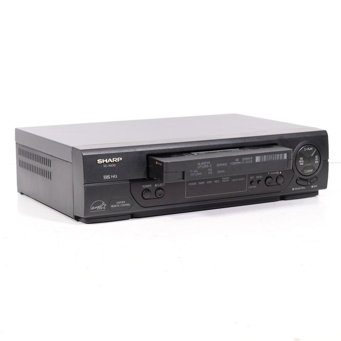 Sharp VC-A400 VCR VHS Player Recorder SQPB S-VHS Quasi Playback-VCRs-SpenCertified-vintage-refurbished-electronics