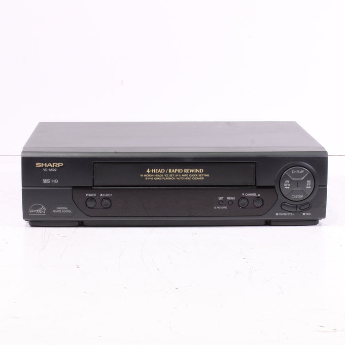 Sharp VC-A592U 4-Head Mono VHS/VCR (1999)-VCRs-SpenCertified-vintage-refurbished-electronics