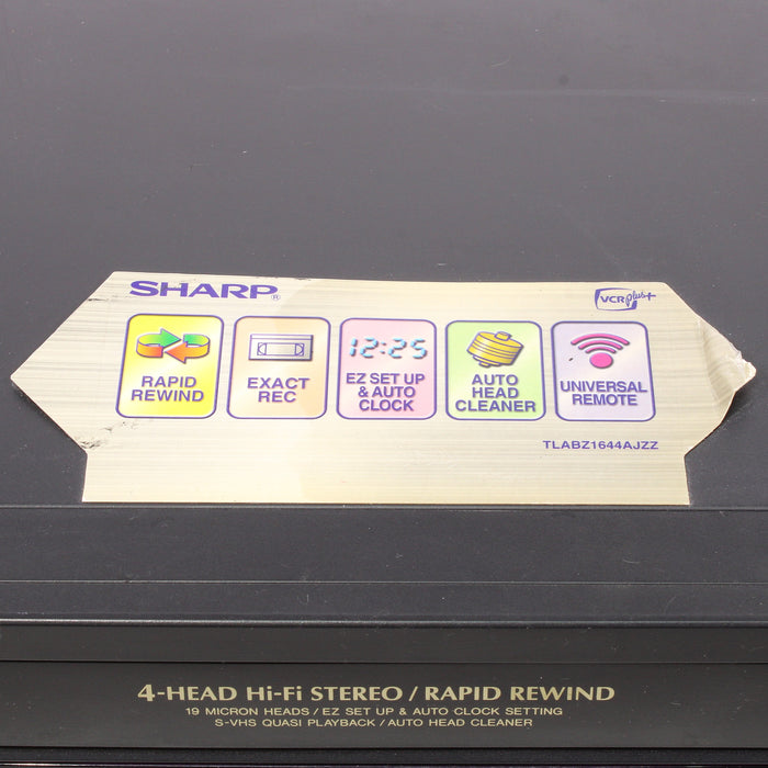 Sharp VC-H815U 4-Head Hi-Fi Stereo VCR Video Cassette Recorder SQPB S-VHS Quasi Playback-VCRs-SpenCertified-vintage-refurbished-electronics