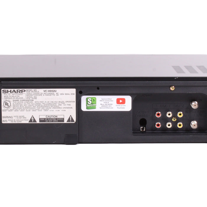 Sharp VC-H952U 4-Head Hi-Fi Stereo VHS VCR-VCRs-SpenCertified-vintage-refurbished-electronics