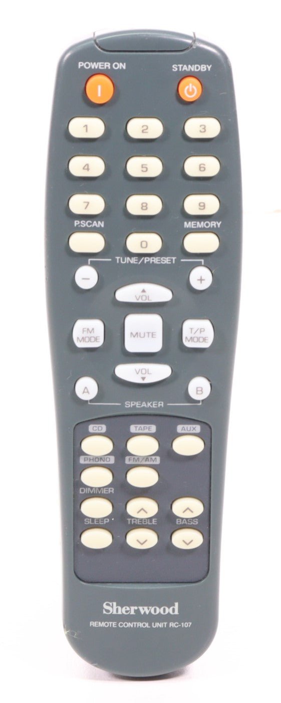 Sherwood RC107 Remote Control for Stereo Receiver RX4109 RTRX4109