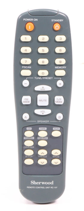 Sherwood RC-107 Remote Control for Stereo Receiver RX-4109 RTRX-4109-Remote Controls-SpenCertified-vintage-refurbished-electronics