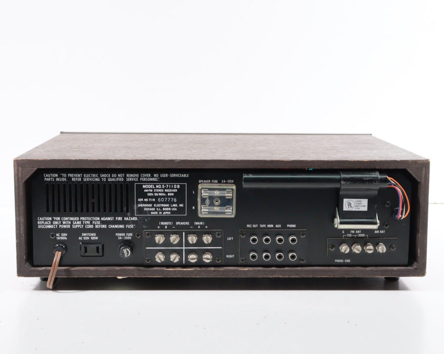 Sherwood S-7110B Vintage AM FM Stereo Receiver (CAN'T POWER OFF)-Audio & Video Receivers-SpenCertified-vintage-refurbished-electronics