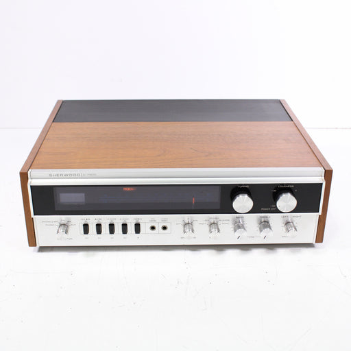 Sherwood S-7300 Vintage Stereo Receiver with Wooden Case Silver-Face (1972)-Audio & Video Receivers-SpenCertified-vintage-refurbished-electronics