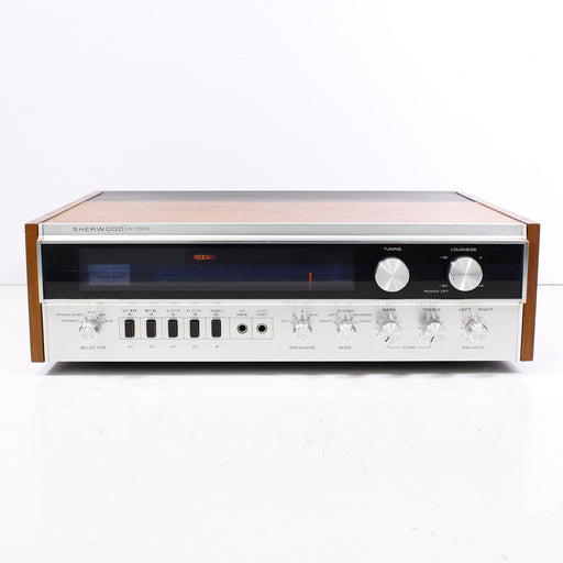 Sherwood S-7300 Vintage Stereo Receiver with Wooden Case Silver-Face (1972)-Audio & Video Receivers-SpenCertified-vintage-refurbished-electronics