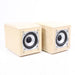 Small Compact Speaker Pair Back Ported Pale Oak-Speakers-SpenCertified-vintage-refurbished-electronics